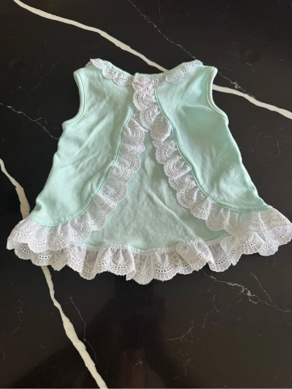Kissy‎ Kissy Mint Green Tank Top with White Lace